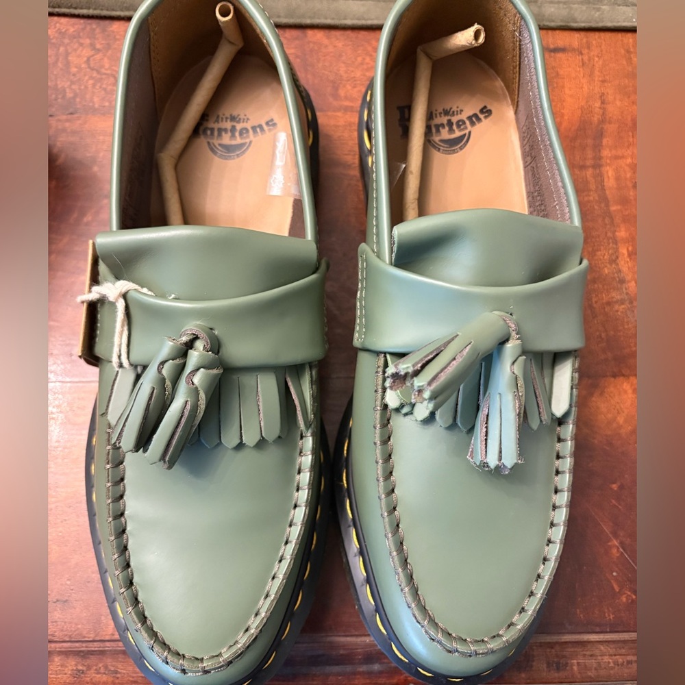 Dr. Martens Olive Tassel Loafers for Men